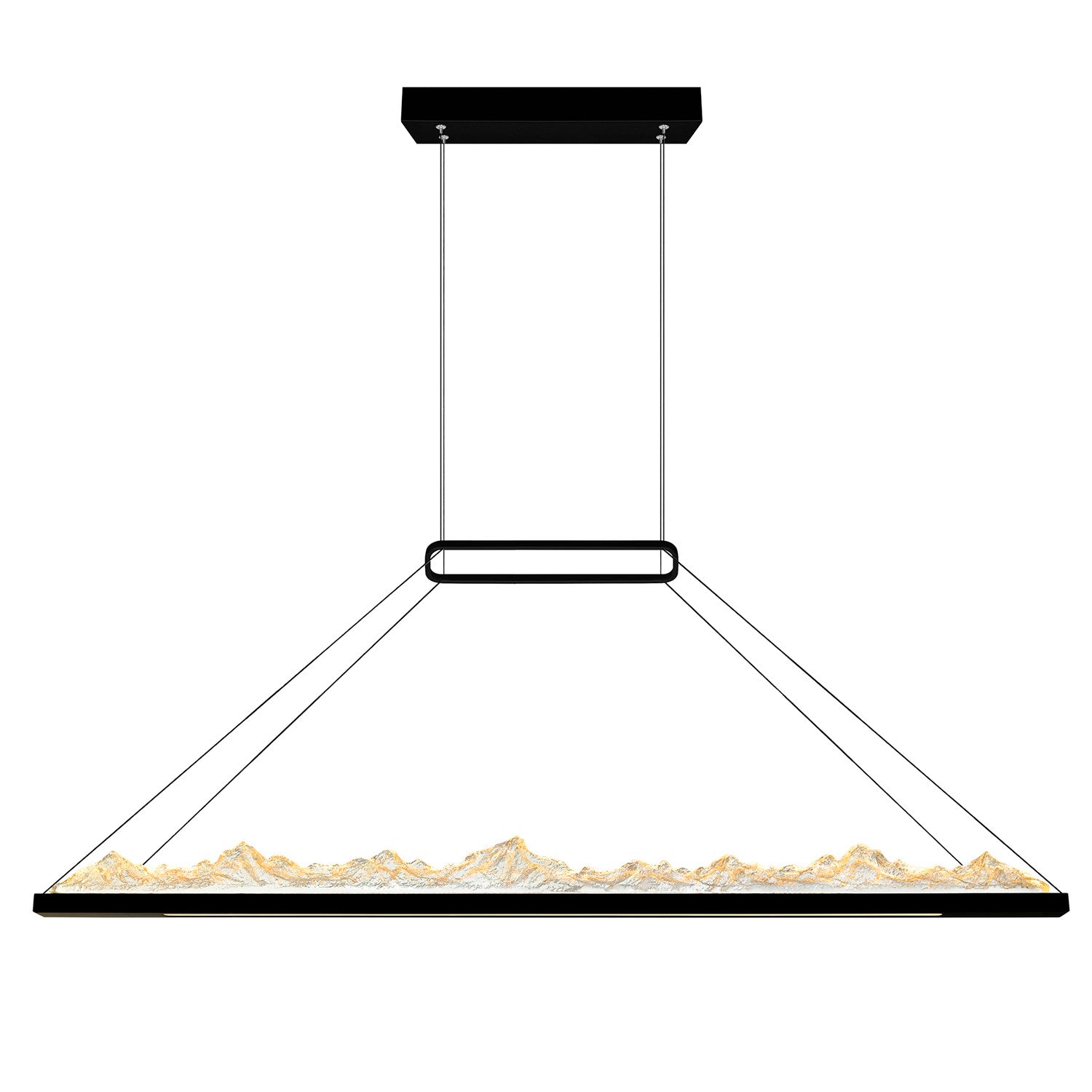 Integrated Led Black Chandelier by CWI Lighting