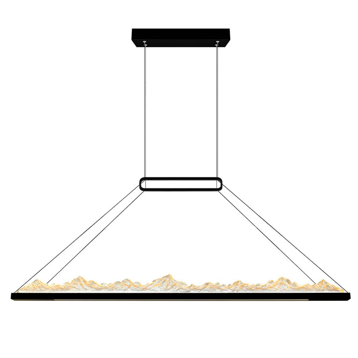 Integrated Led Black Chandelier by CWI Lighting