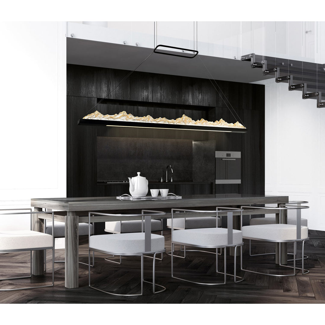 Integrated Led Black Chandelier