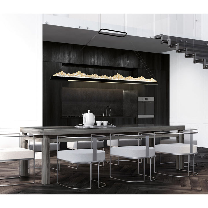 Integrated Led Black Chandelier