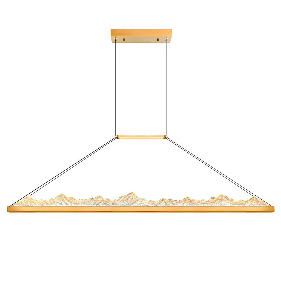 Integrated Led Brass Chandelier by CWI Lighting