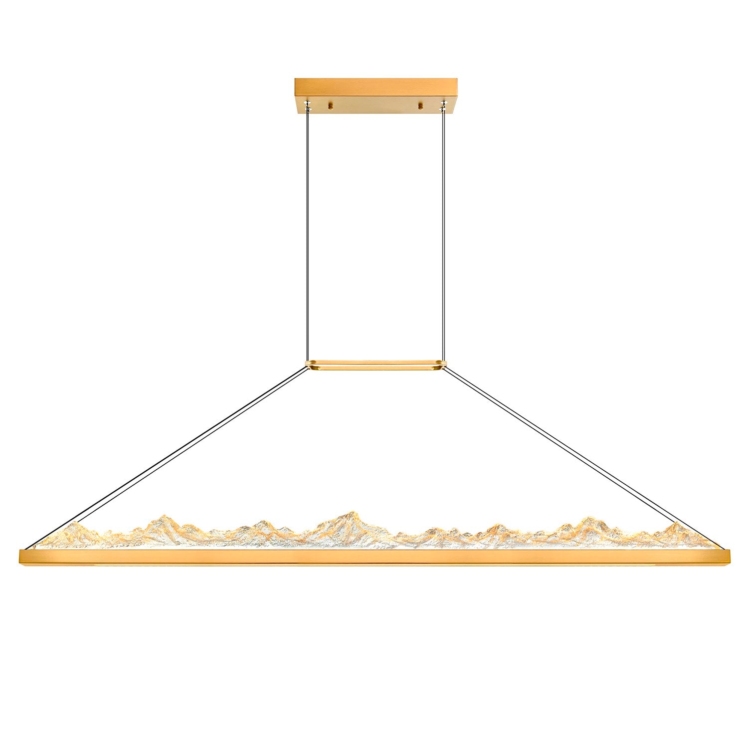 Integrated Led Brass Chandelier by CWI Lighting