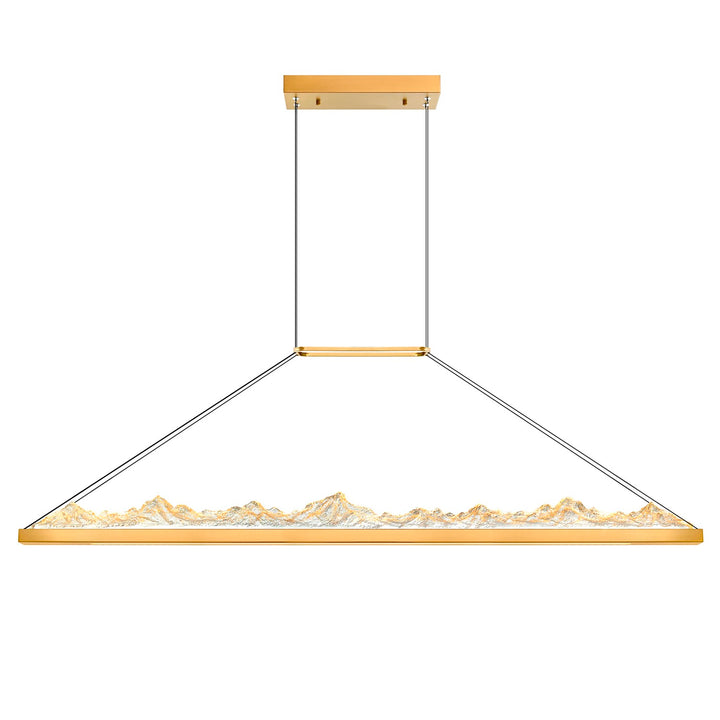 Integrated Led Brass Chandelier by CWI Lighting