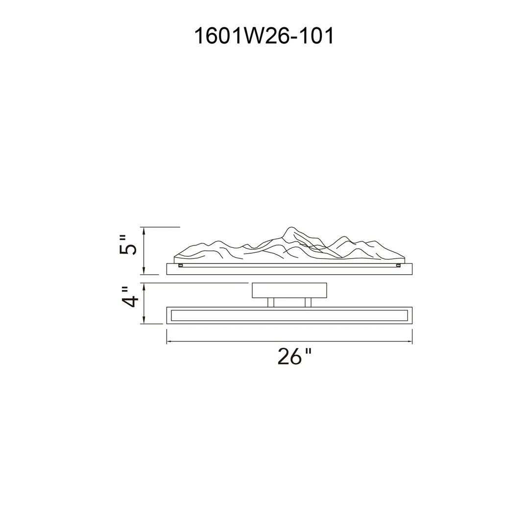 Integrated Led Black Vanity Light