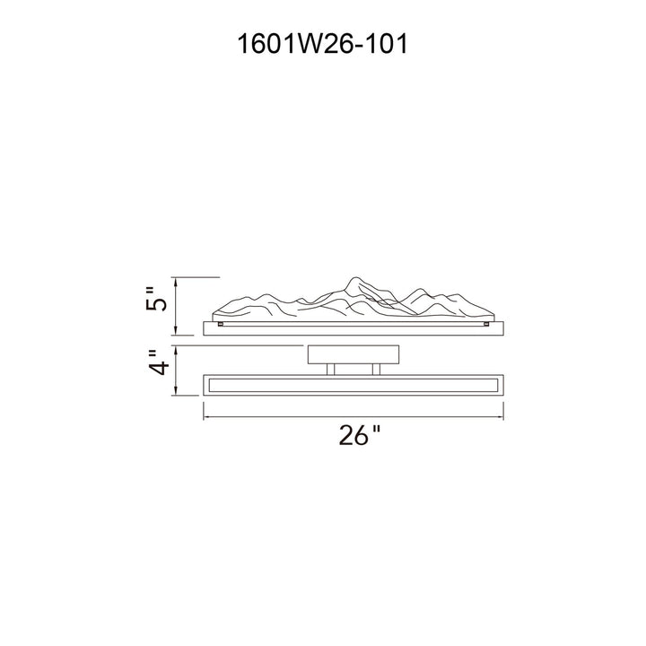 Integrated Led Black Vanity Light