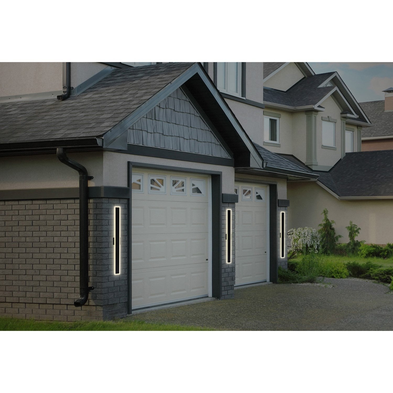 Led Integrated Black Outdoor Wall Light