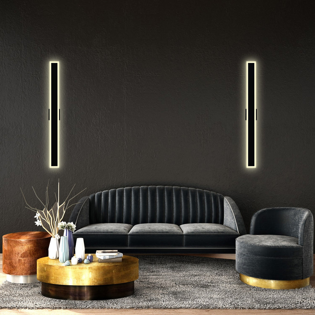 Led Integrated Black Outdoor Wall Light
