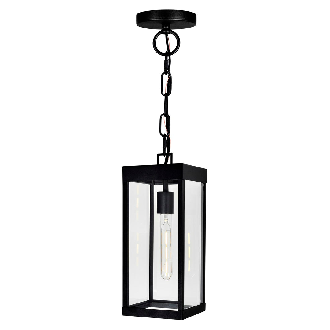 1 Light Black Outdoor Ceiling Light by CWI Lighting