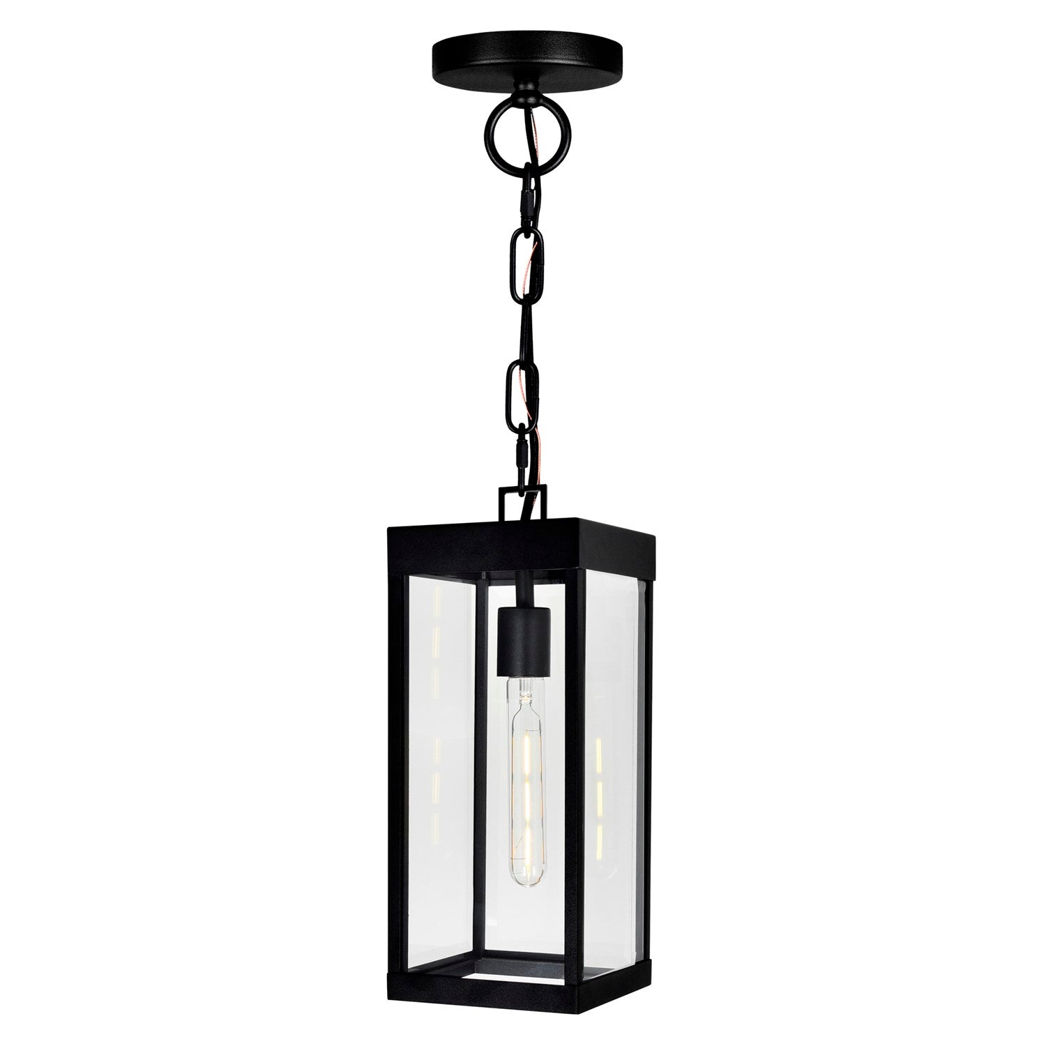 1 Light Black Outdoor Ceiling Light by CWI Lighting
