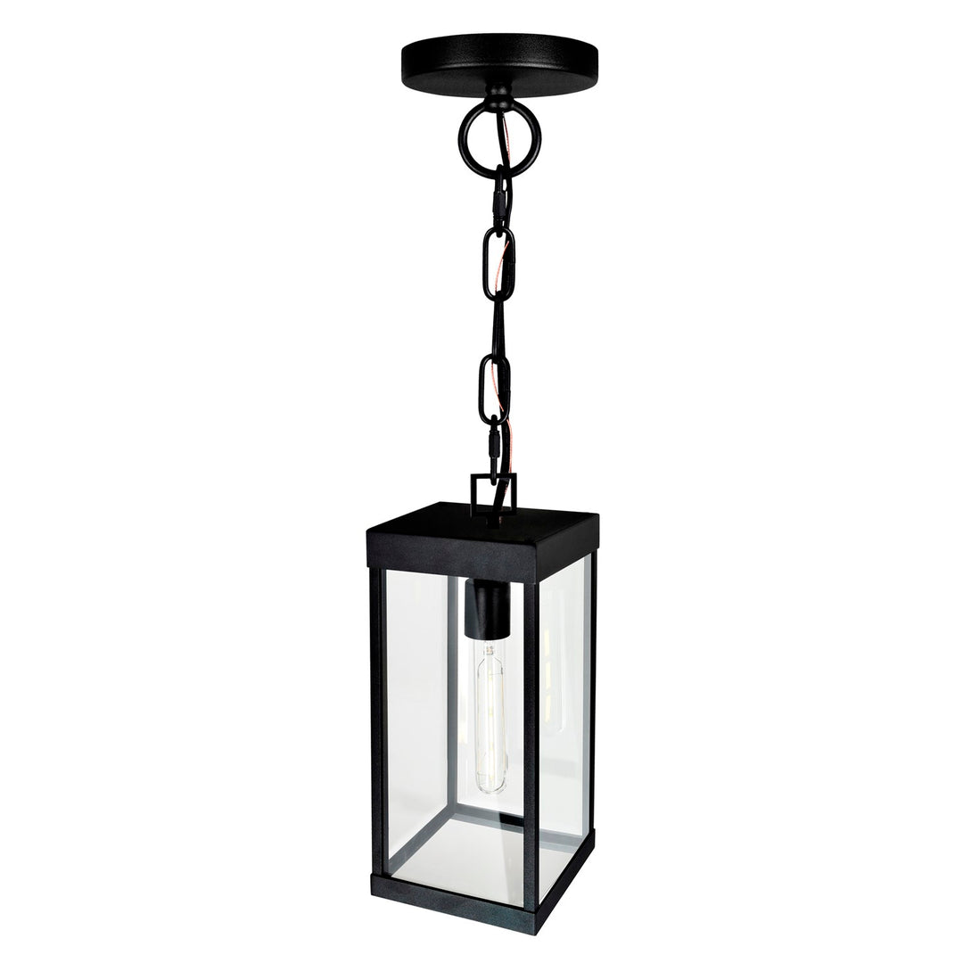 1 Light Black Outdoor Ceiling Light