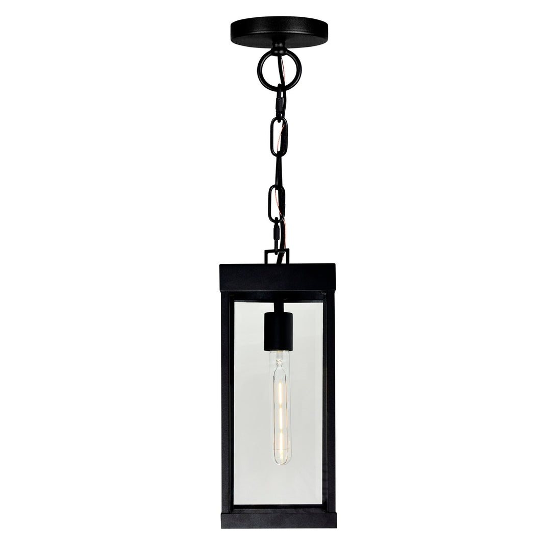 1 Light Black Outdoor Ceiling Light