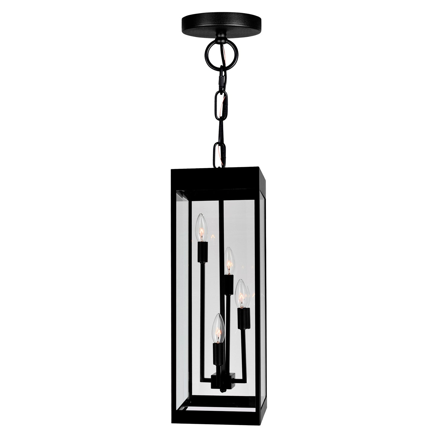 4 Light Black Outdoor Ceiling Light by CWI Lighting