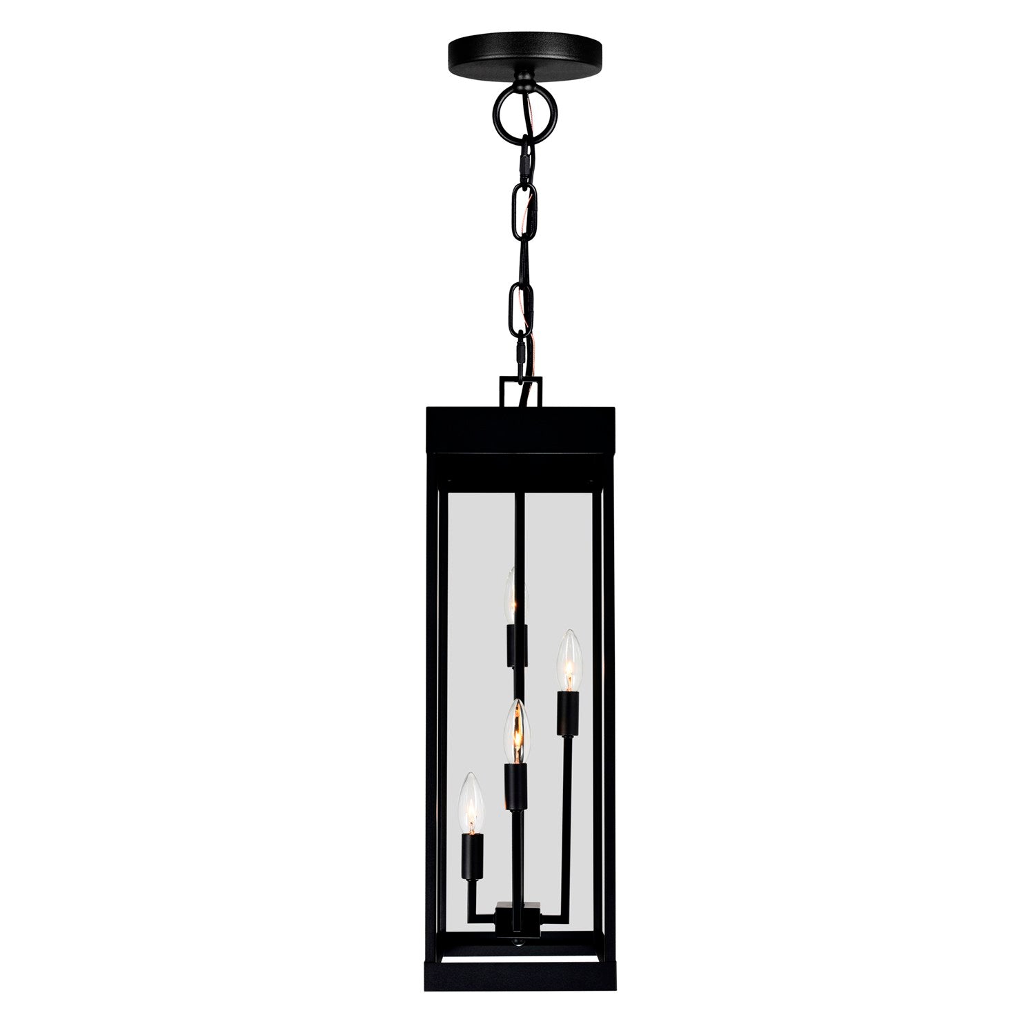 4 Light Black Outdoor Ceiling Light
