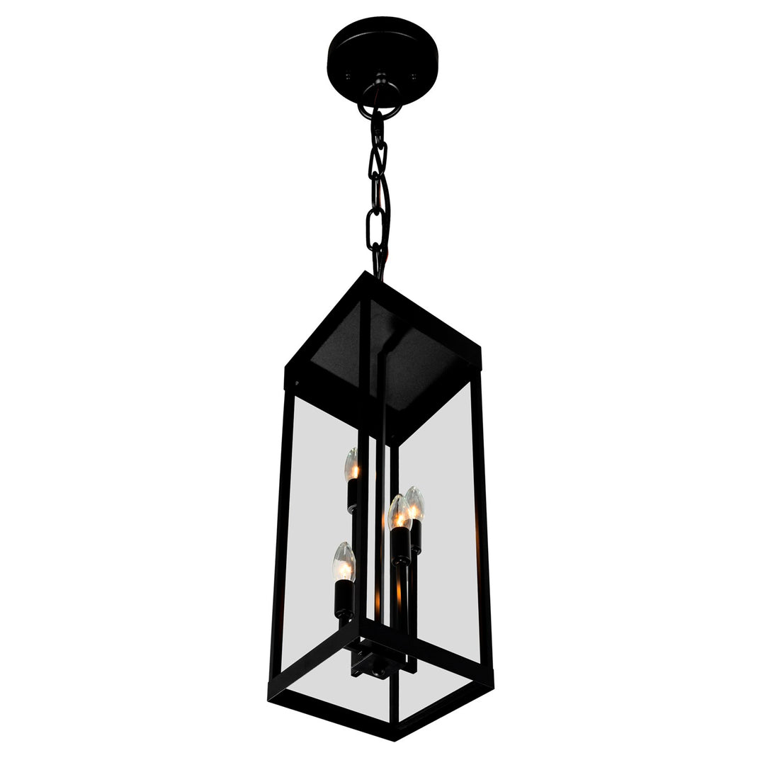 4 Light Black Outdoor Ceiling Light