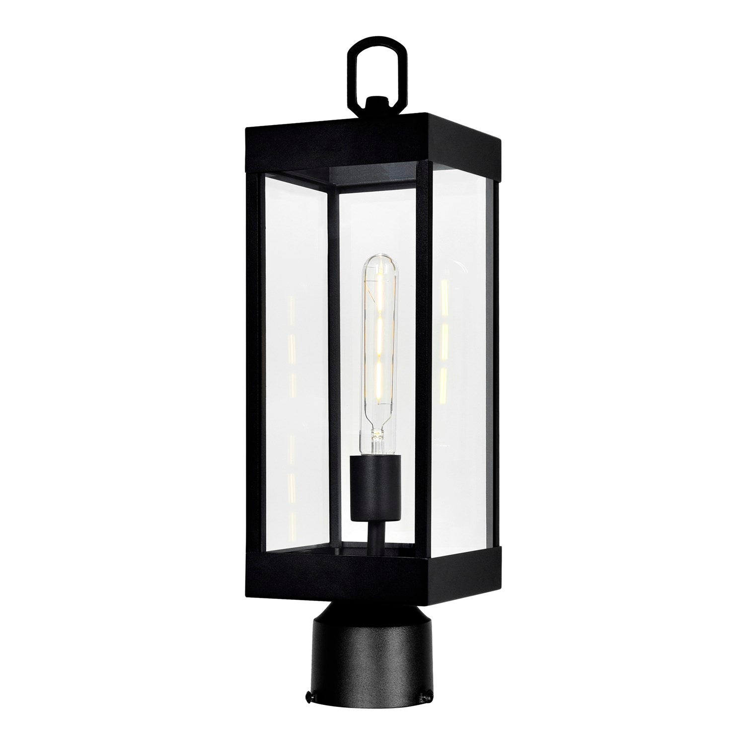 1 Light Black Outdoor Lantern Head by CWI Lighting