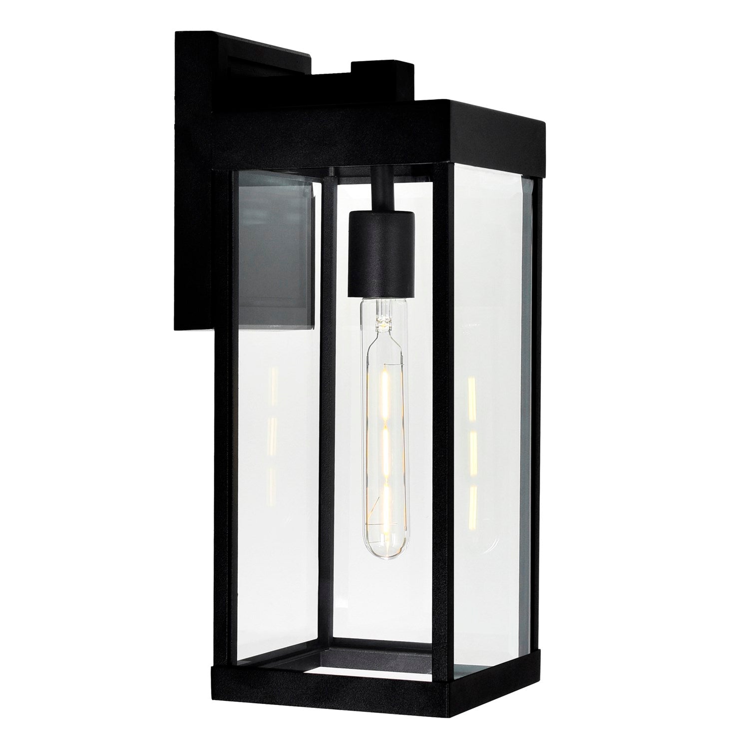 1 Light Black Outdoor Wall Light by CWI Lighting