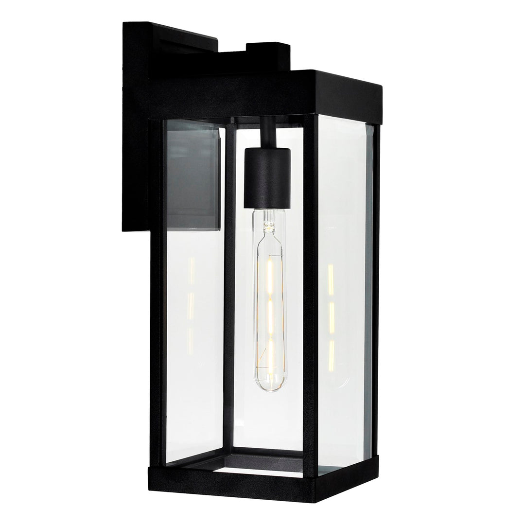 1 Light Black Outdoor Wall Light by CWI Lighting