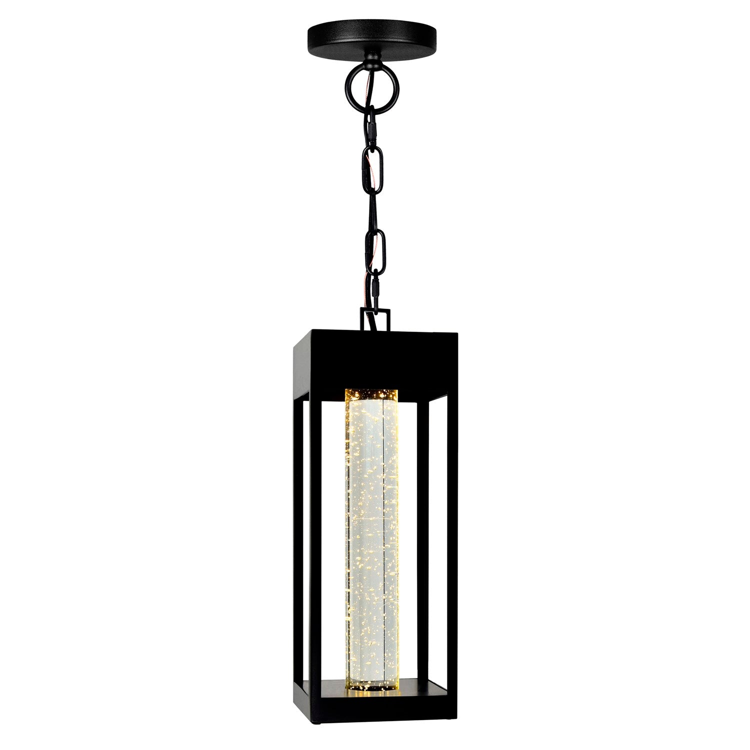 Led Integrated Black Outdoor Ceiling Light by CWI Lighting