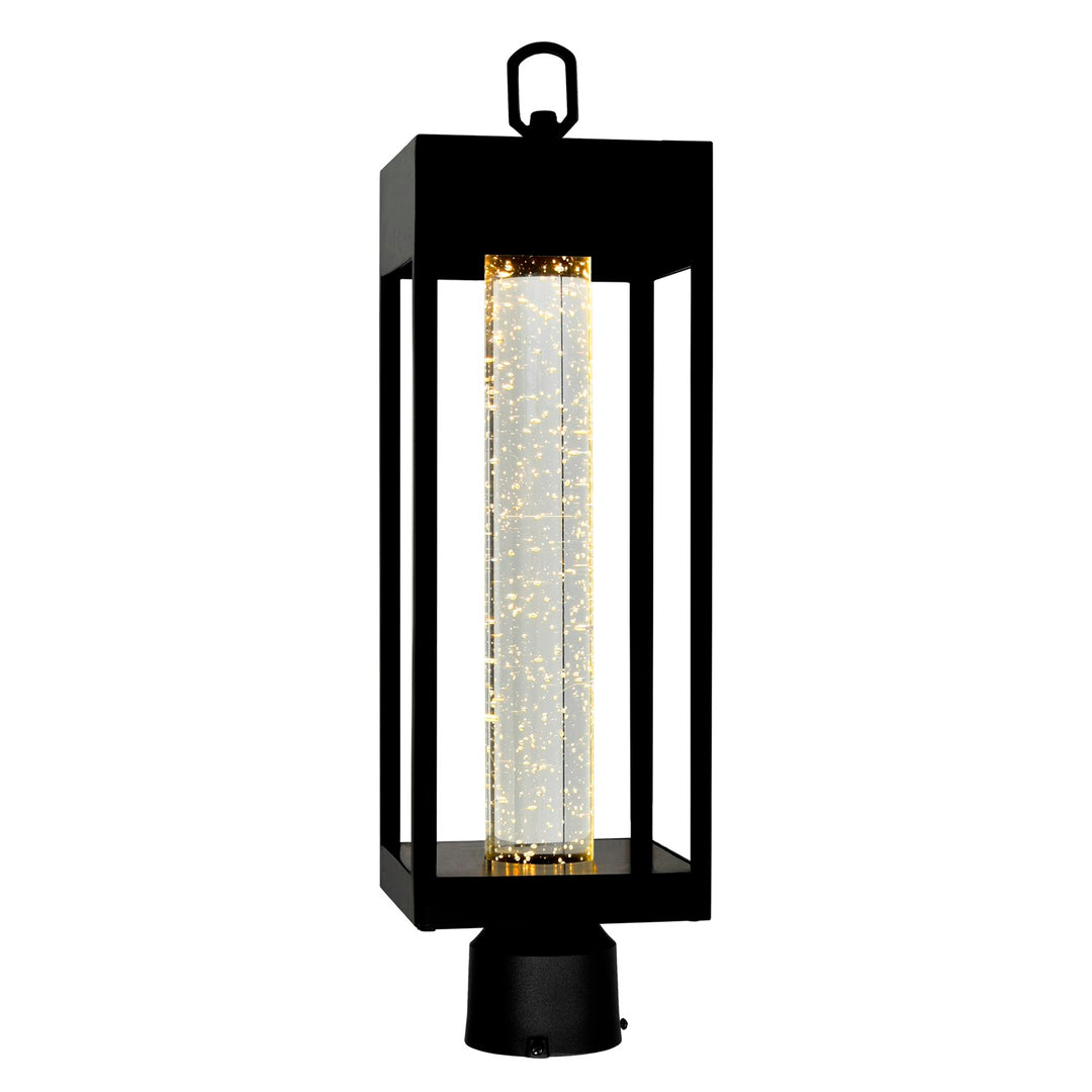 Led Integrated Black Outdoor Lantern Head by CWI Lighting