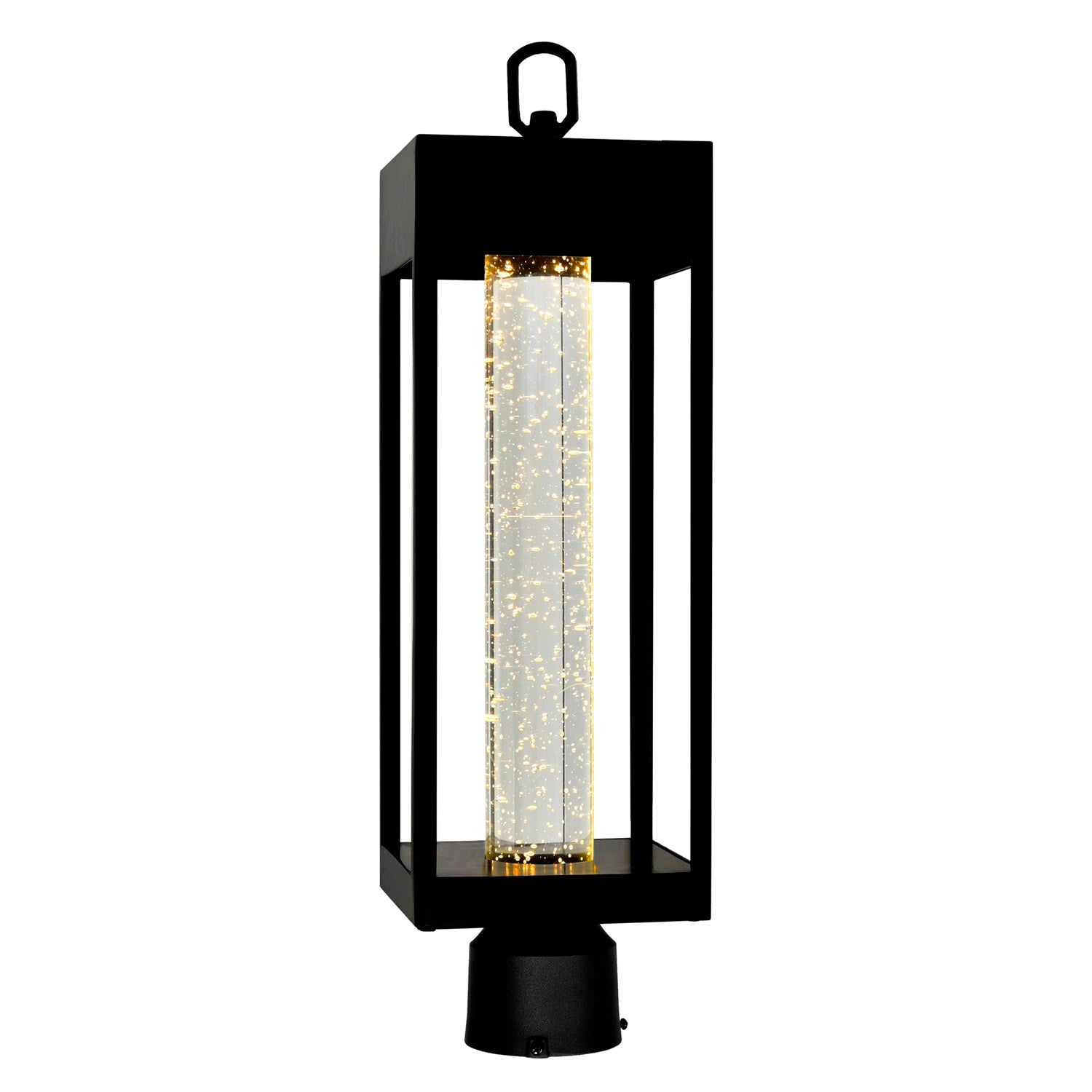 Led Integrated Black Outdoor Lantern Head by CWI Lighting