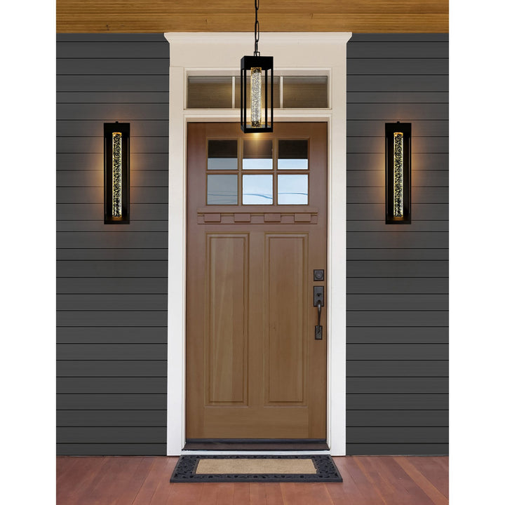 Led Integrated Black Outdoor Wall Light