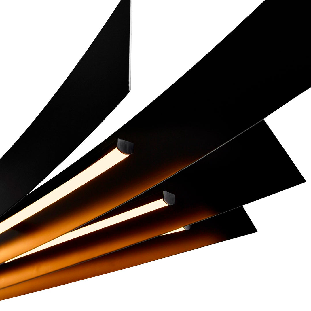 Integrated Led Black Chandelier