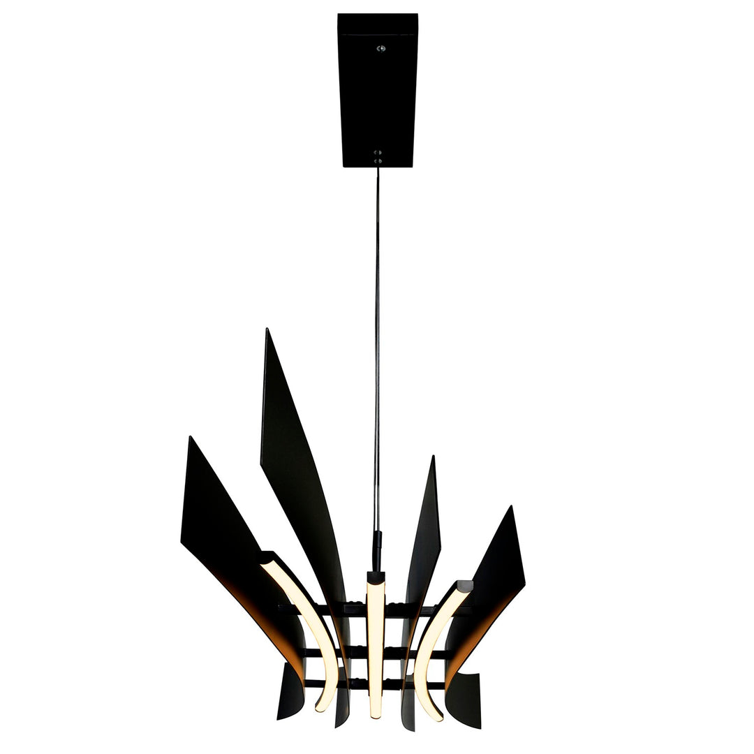 Integrated Led Black Chandelier