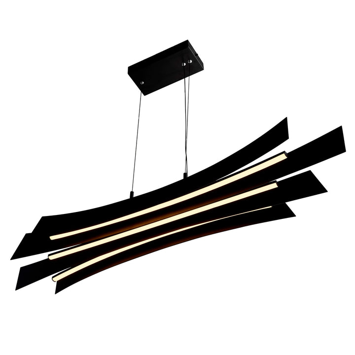Integrated Led Black Chandelier