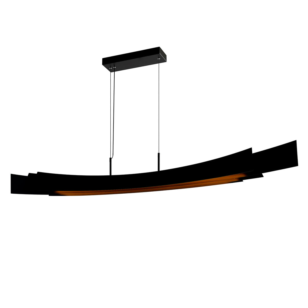Integrated Led Black Chandelier by CWI Lighting