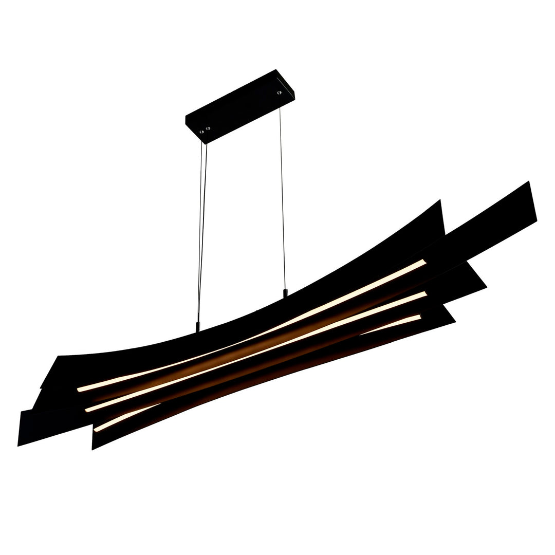 Integrated Led Black Chandelier