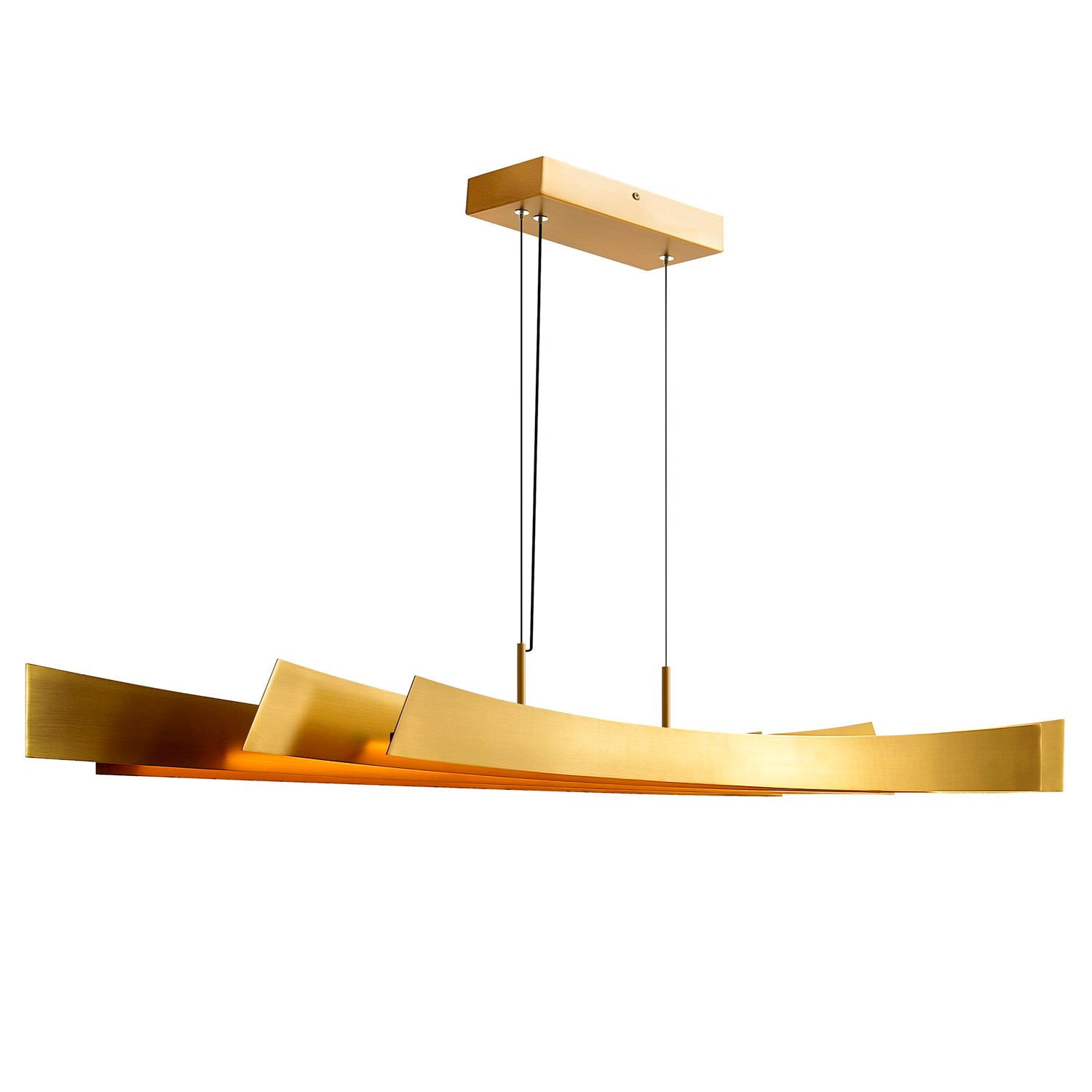 Integrated Led Brass Chandelier by CWI Lighting