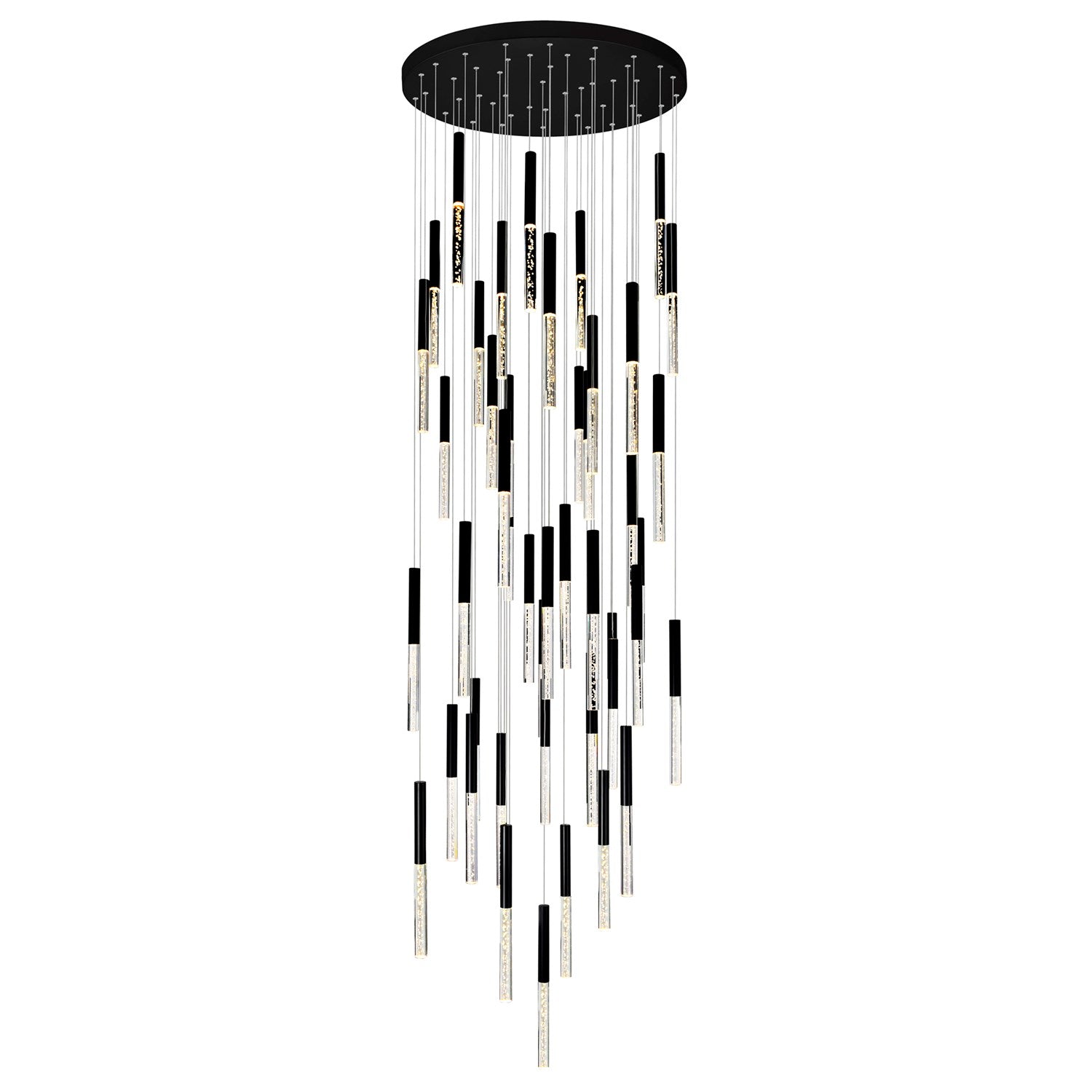 Led Integrated Chandelier With Black Finish by CWI Lighting
