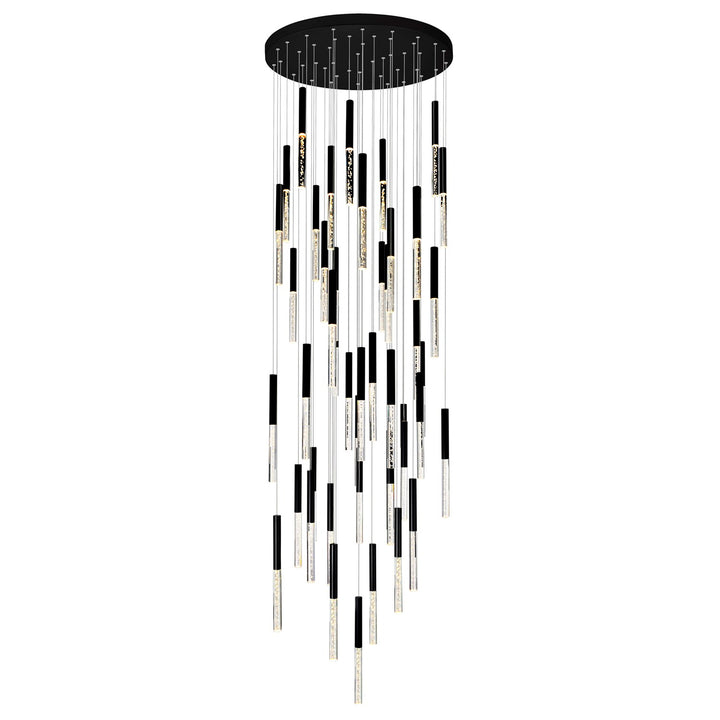 Led Integrated Chandelier With Black Finish by CWI Lighting