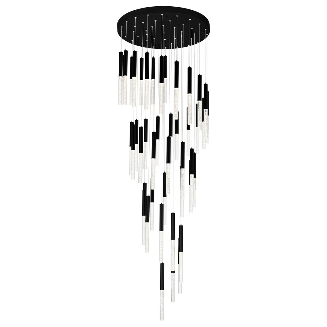 Led Integrated Chandelier With Black Finish