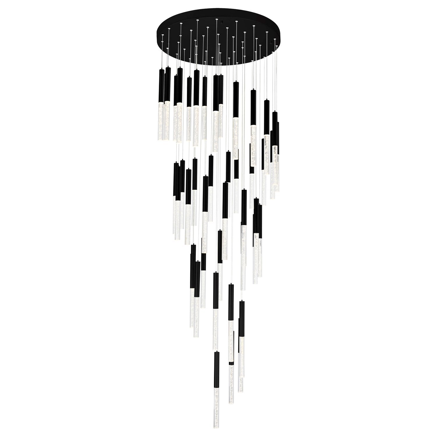 Led Integrated Chandelier With Black Finish