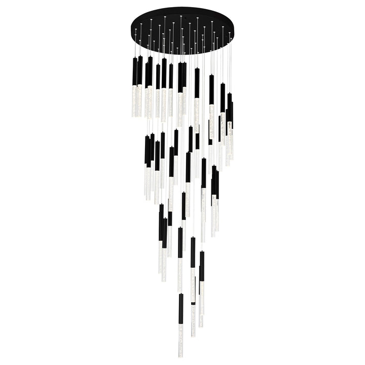 Led Integrated Chandelier With Black Finish