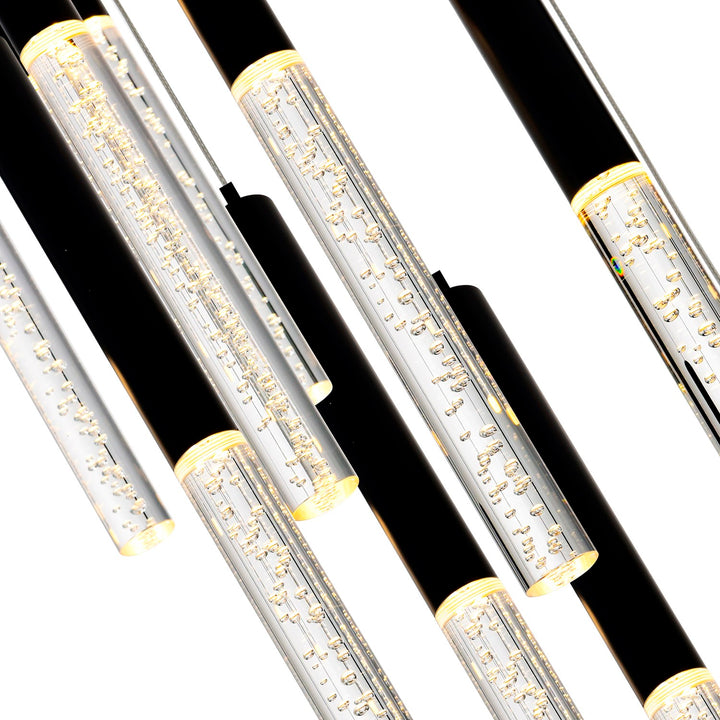 Led Integrated Chandelier With Black Finish