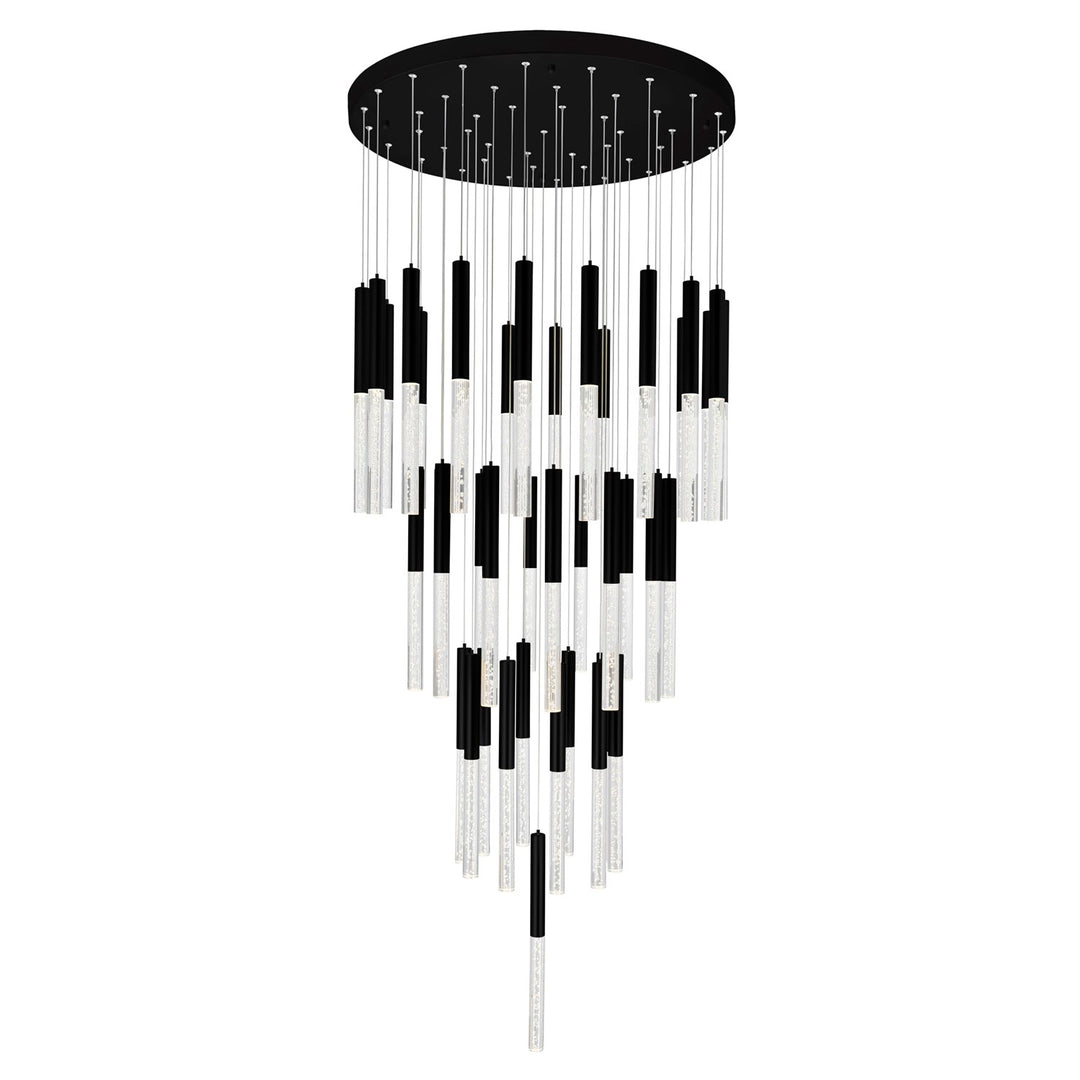Led Integrated Chandelier With Black Finish