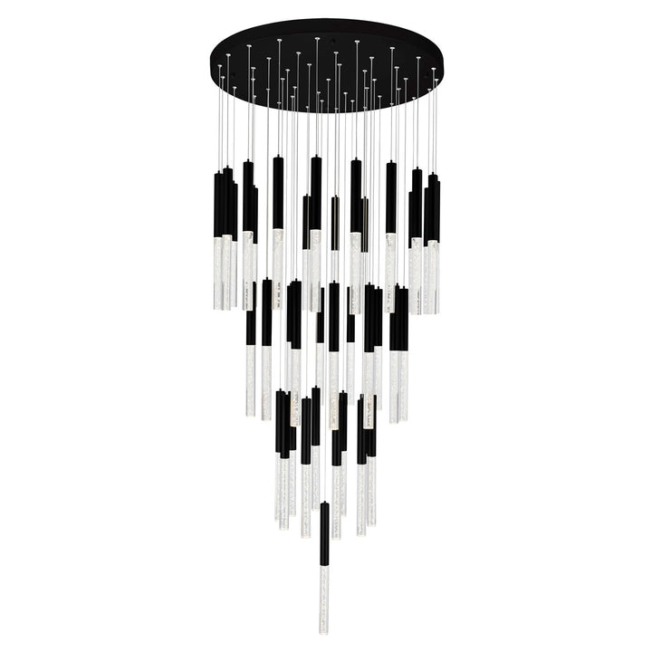 Led Integrated Chandelier With Black Finish
