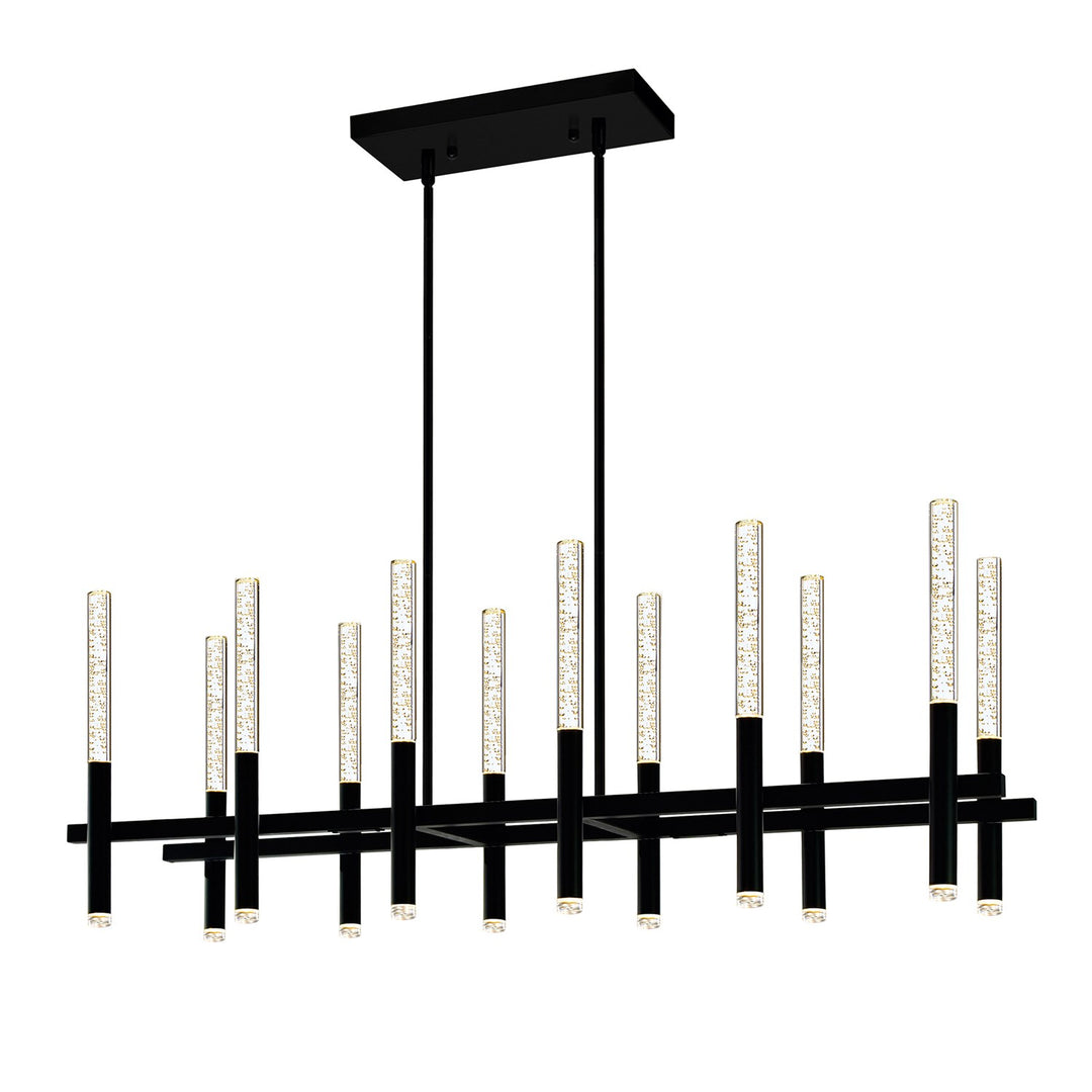 Integrated Led Black Chandelier by CWI Lighting
