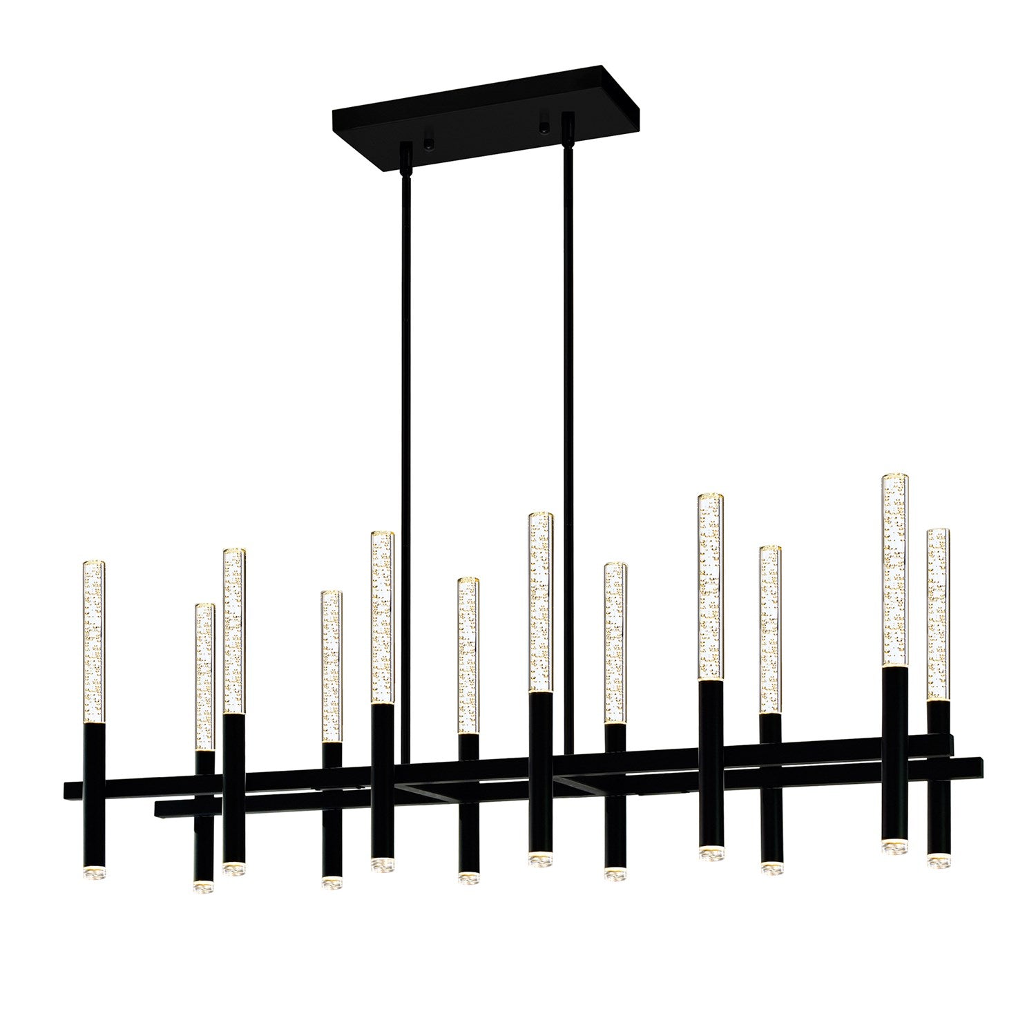 Integrated Led Black Chandelier by CWI Lighting