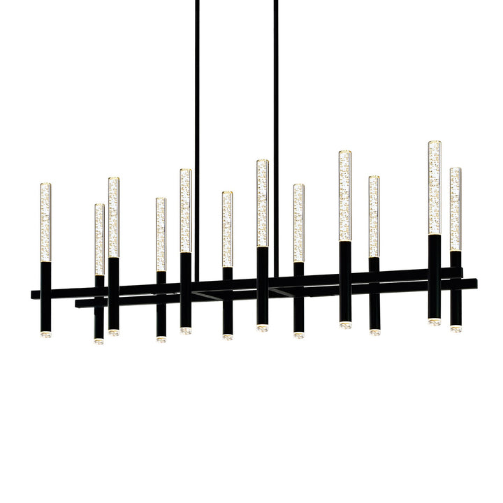 Integrated Led Black Chandelier