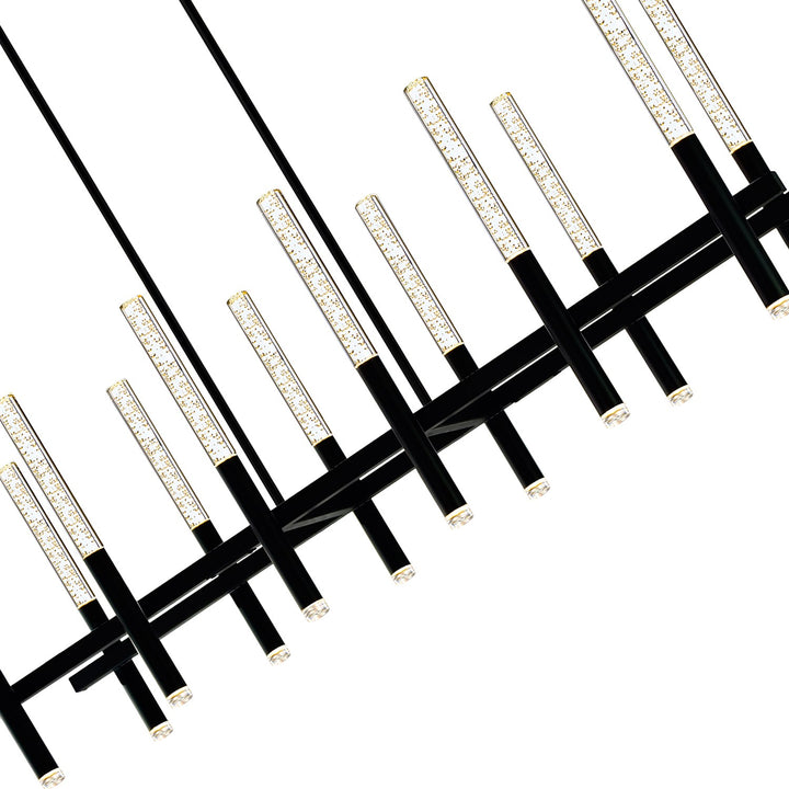 Integrated Led Black Chandelier