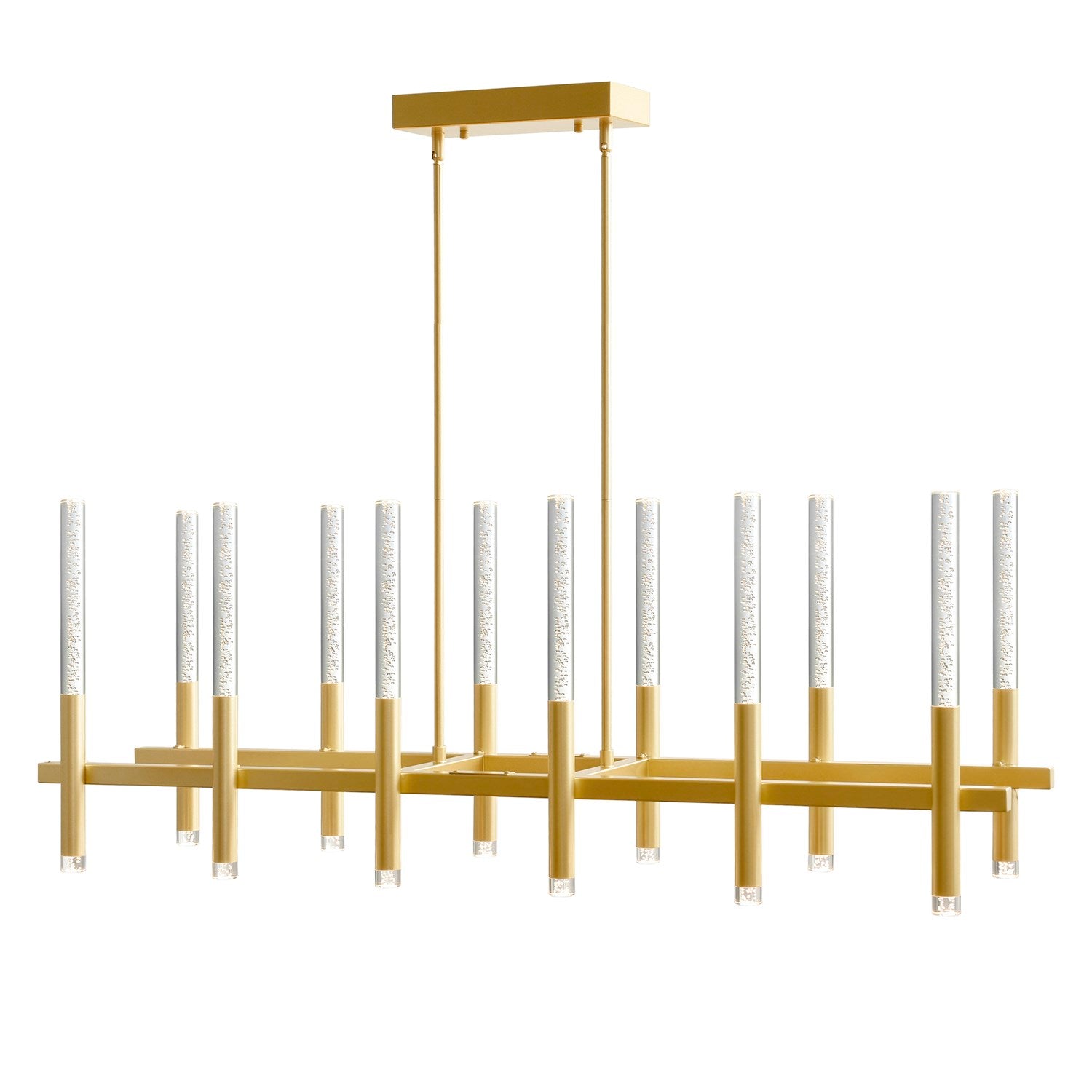 Integrated Led Satin Gold Chandelier by CWI Lighting