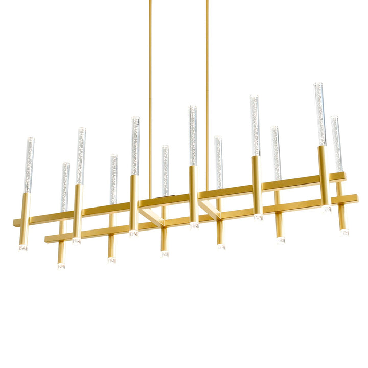 Integrated Led Satin Gold Chandelier
