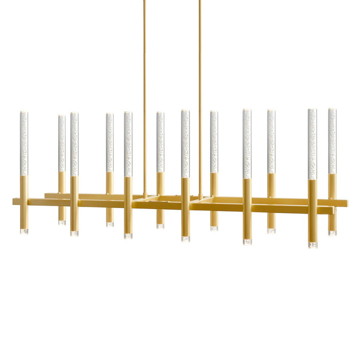 Integrated Led Satin Gold Chandelier