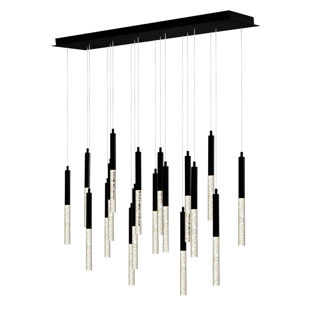 Integrated Led Black Chandelier by CWI Lighting