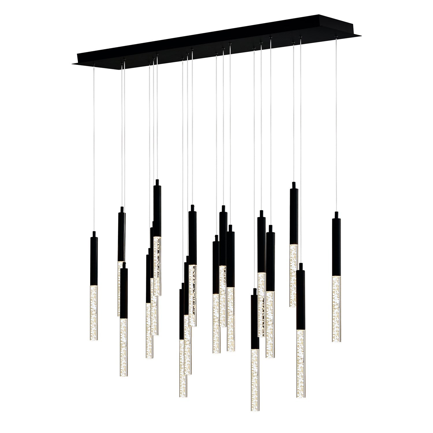Integrated Led Black Chandelier by CWI Lighting
