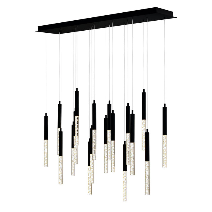 Integrated Led Black Chandelier by CWI Lighting