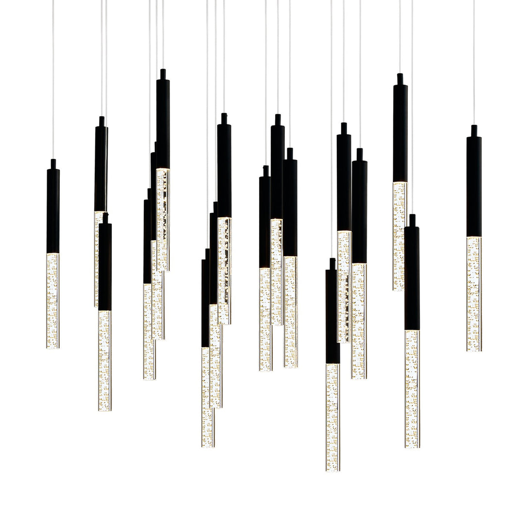 Integrated Led Black Chandelier